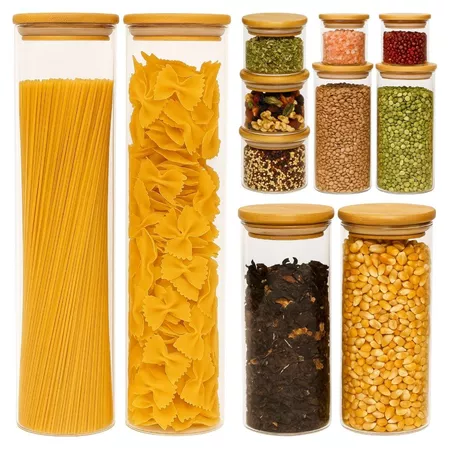 Kit 11 potes herméticos de vidro